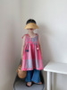 Colored summer children's trend red slip dress