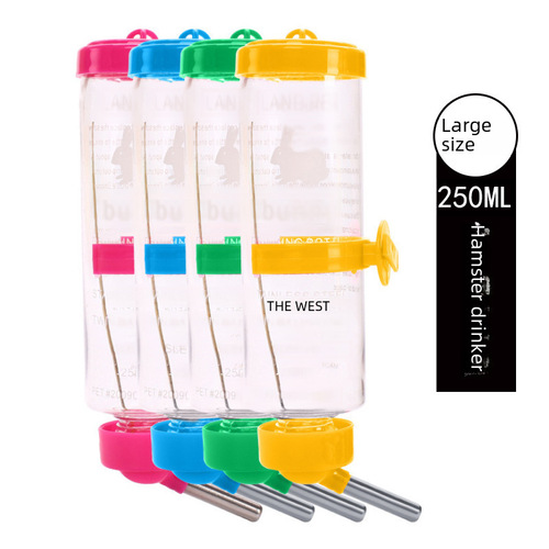 Cross-border pet supplies rabbit water bottle hamster water bottle large, medium, and small sizes automatic water feeder wall-mounted water bottle