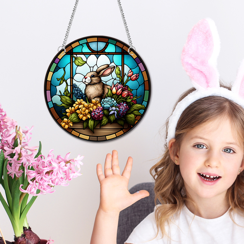 95g Weight pendant Home Textiles & Decor Type Acrylic Material Easter Festival Rabbit Pattern Casual, Elegant, Classical Style Easter Casual Elegant Classical Rabbit Arylic Party Supplies Decorations 14