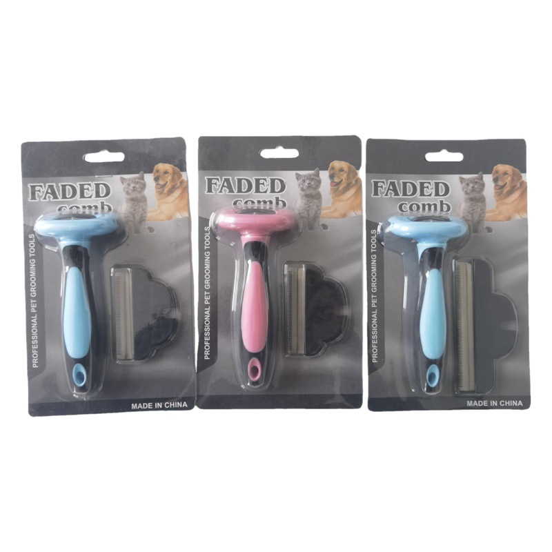 Pet Supplies Wholesale: Cat and Dog Hair Removal Grooming Comb with Replaceable Blades for Removing Floating Hair and Detangling