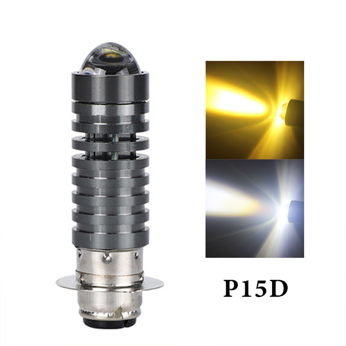 Motocicleta LED faro proyector lente sola garra doble garra tres garra ojo de pez H4H6 lejos y cerca de la luz PX15D