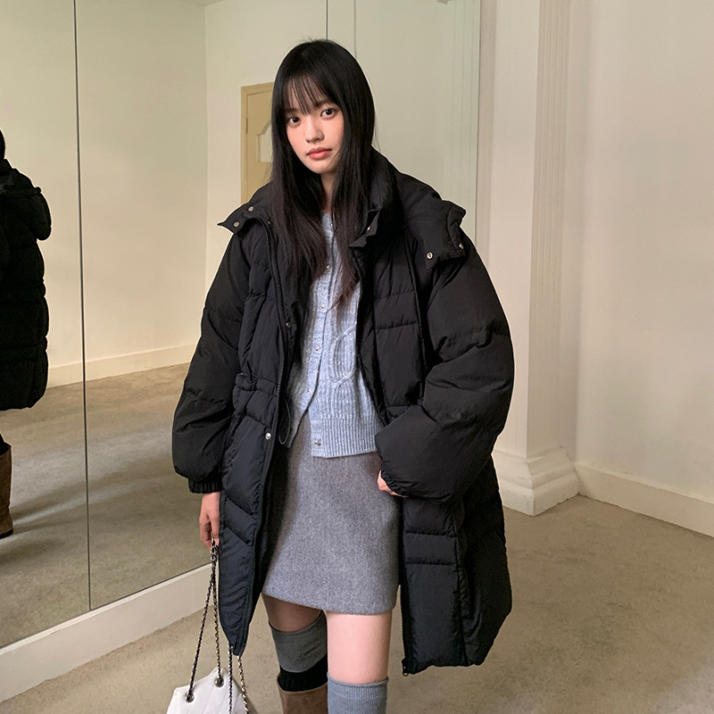 【Clearance No Returns】Loose down Jacket Thirteen Rows Winter Women's Thickened White Duck down Puffer Coat 22999