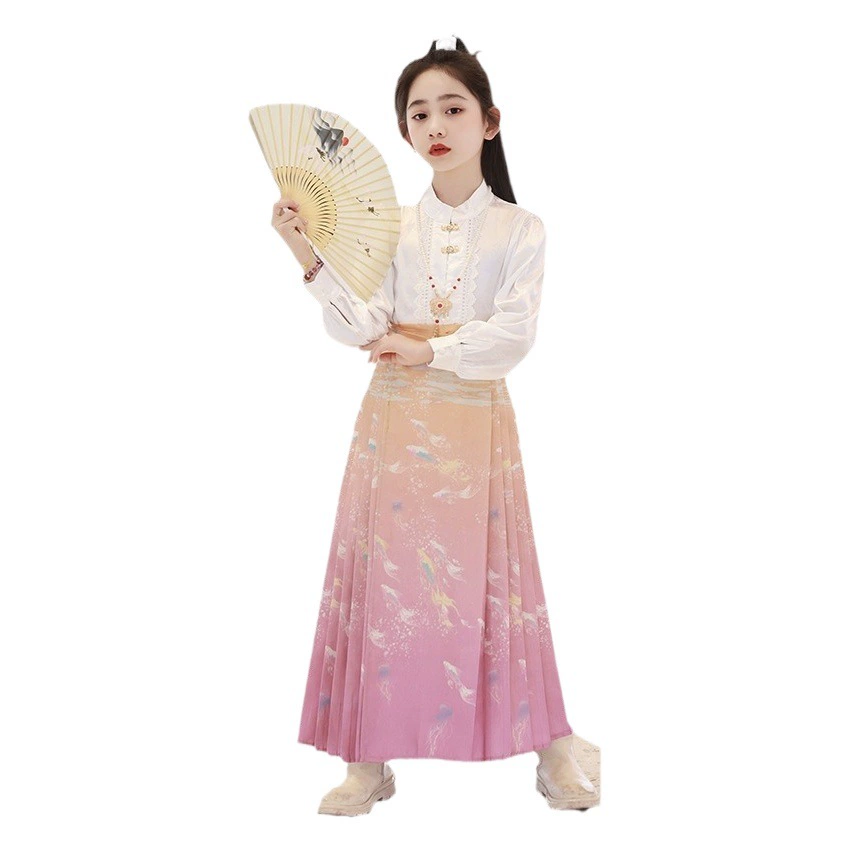 Платье с конским лицом для девочек Hanfu супер сказочный стиль