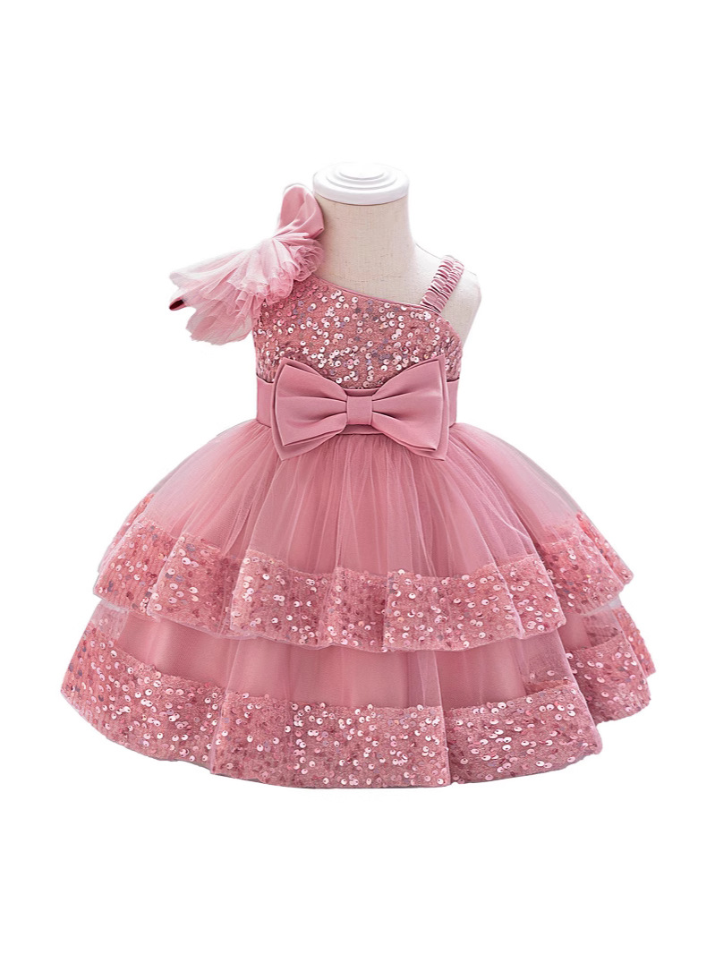 Vestido de princesa para niños europeos y estadounidenses, vestido de flor, vestido de malla para niños, vestido de cumpleaños, vestido de verano al por mayor
