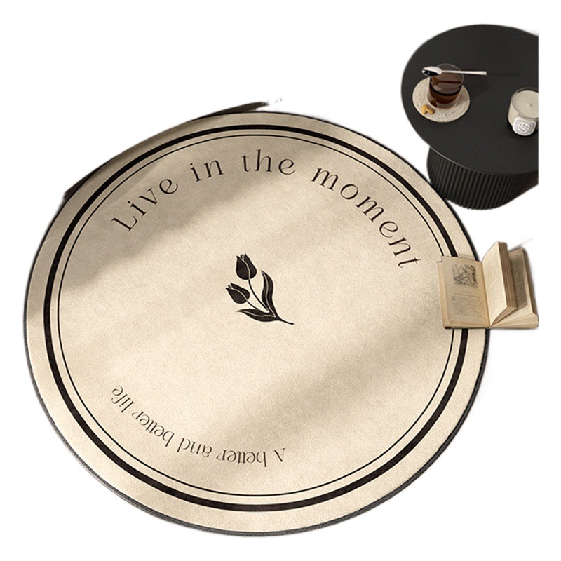 Francés retro ronda sala de estar mesa de café manta hogar de alta calidad de Cachemira como alfombra guardarropa antideslizante manta resistente al desgaste