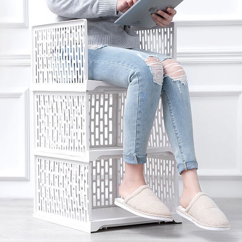 Household wardrobe clothing storage rack pull-out storage rack bedroom style layered clothing storage rack drawer storage basket
