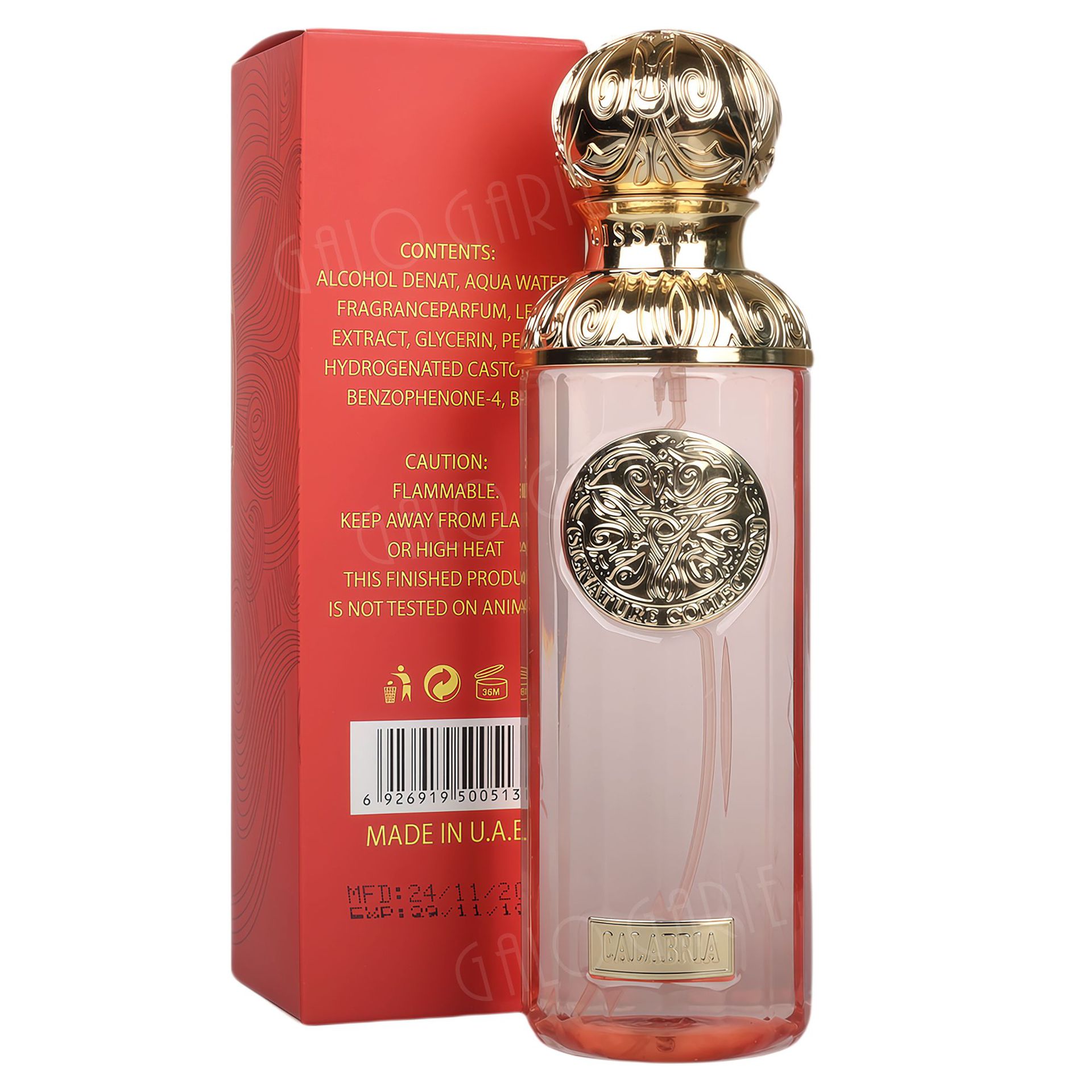 Perfume transfronterizo Gissah Calabria Perfume de comercio exterior de Oriente Medio 250ml fabricante de perfume árabe de Dubai