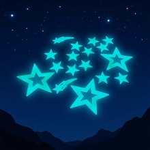 夜光星星墙贴冰箱贴荧光墙饰发光宇宙彗星流星义乌工厂夜光窗贴纸