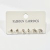 Zirconium, earrings, set, European style, simple and elegant design, Amazon