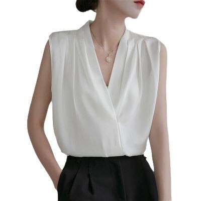 White design professional shirt sleevless
