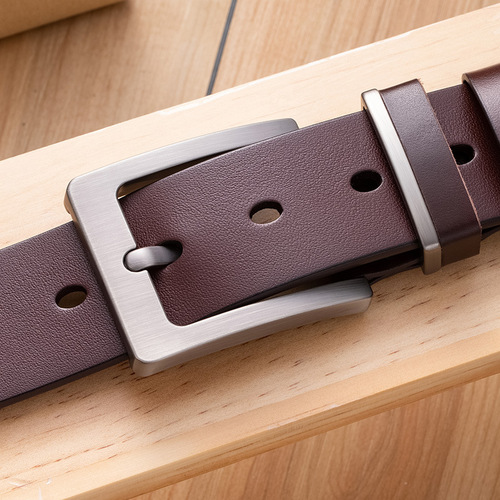 New top layer cowhide men's belt big brand casual Korean jeans genuine leather trendy men's belt wholesale