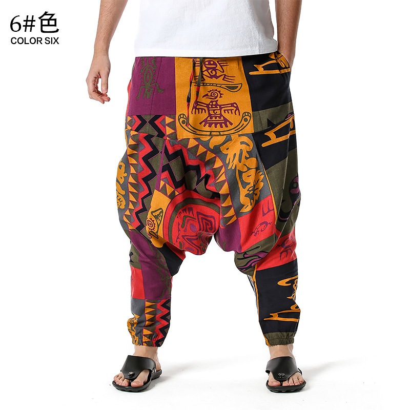 men's and women's foreign trade Harun yoga pants loose bohemian pants hanging pants moth pants 36