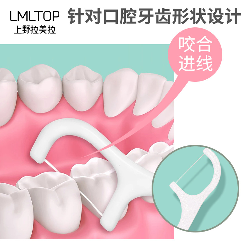Lmltop 100 unids dental Floss stick polímero suave dental Floss stick desechable palillo de dientes fino hilo dental al por mayor sy001