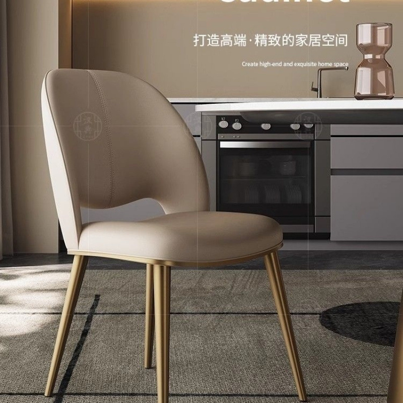 意式轻奢高端餐椅靠背餐厅设计师酒店简约网红椅子餐椅豪华|undefined
