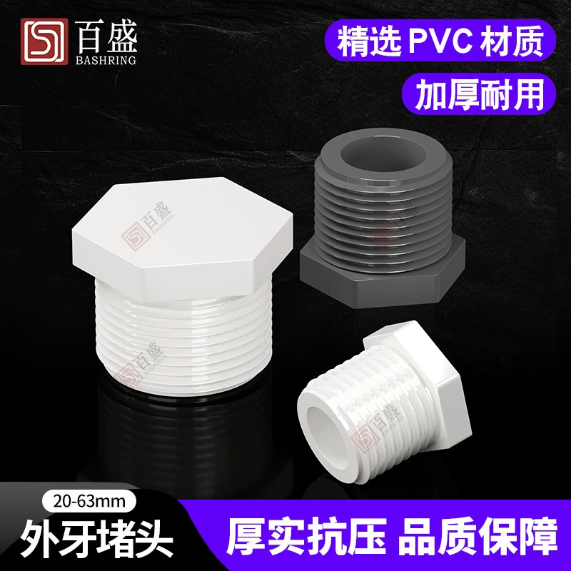 Parkson Lianlang Plastic PVC Cover outer Steo Waste Water Blocking Pipe Pipe Acquisites outer hexagonal plastic plugged head tube cap