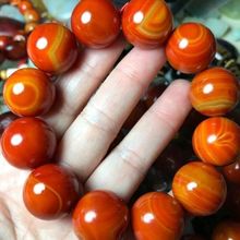 天然正品战国红玛瑙手串上谷战国红圆珠男士大气玛瑙高档文玩手串