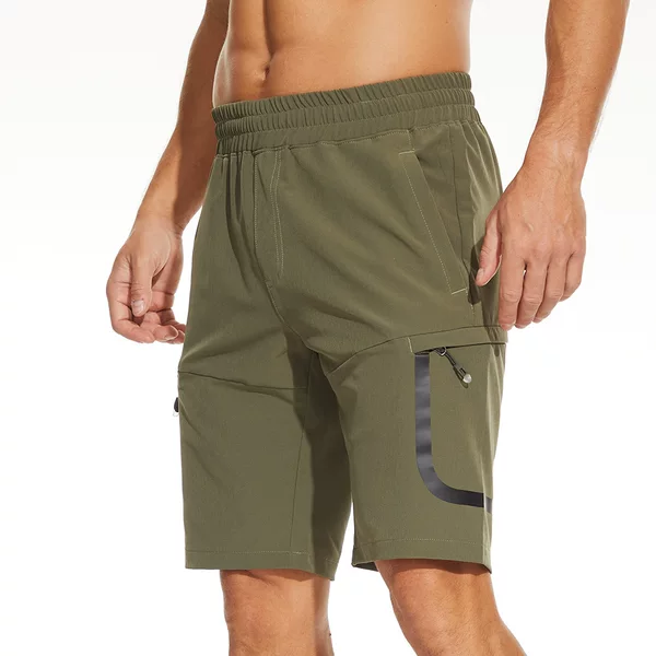 Outdoor Men's Sports Shorts, Summer Sweat-Absorbent Quick-Drying Pants, Lace-Up Breathable Five-Point Pants, Quick-Drying, Versatile Running Pants
