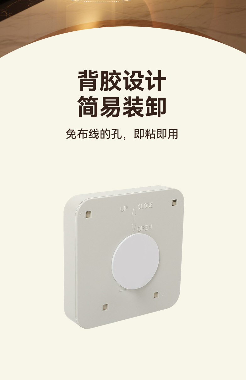 跨境新款方形人体感应灯小夜灯橱柜灯起夜灯LED室内照明感应壁灯