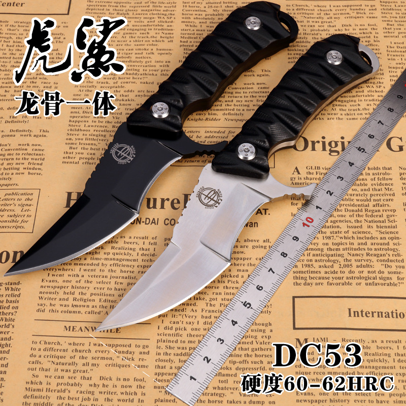 虎鲨直刀随身刀迷你小刀雕刻刀户外救援防身野营狩猎车载求生刀具