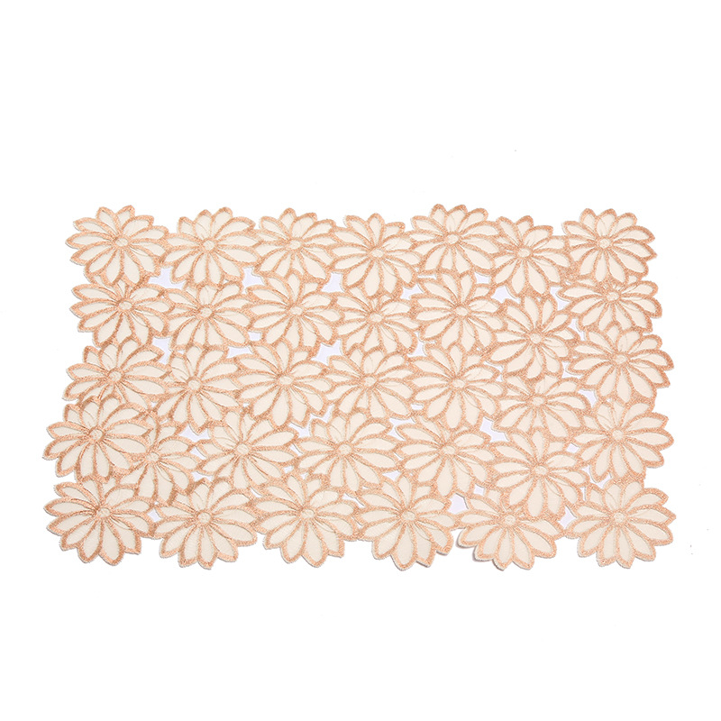 Creativo tapete de PVC de flores huecas transfronterizo nuevo estilo combinación de flores tapete de mesa de aislamiento térmico decoración de alta gama del hotel