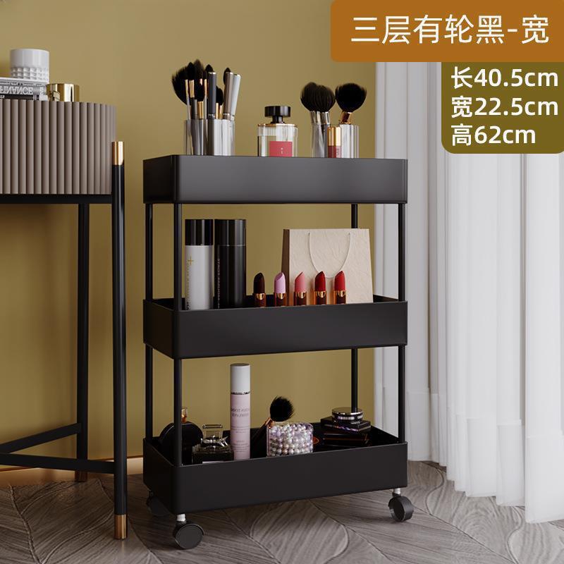 小推车放菜置物架厨房落地多层收纳架移动带轮家用多功能零食批发|undefined