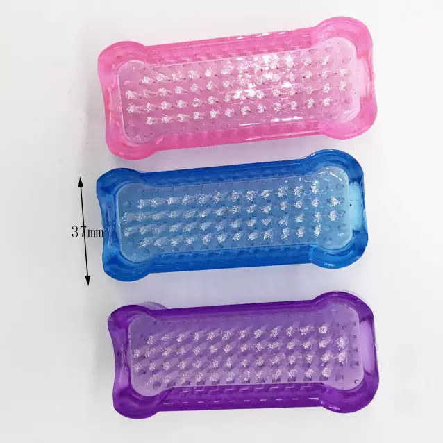 多色美甲工具牛角刷双面指甲刷粉尘刷指甲灰尘批发厂家定制