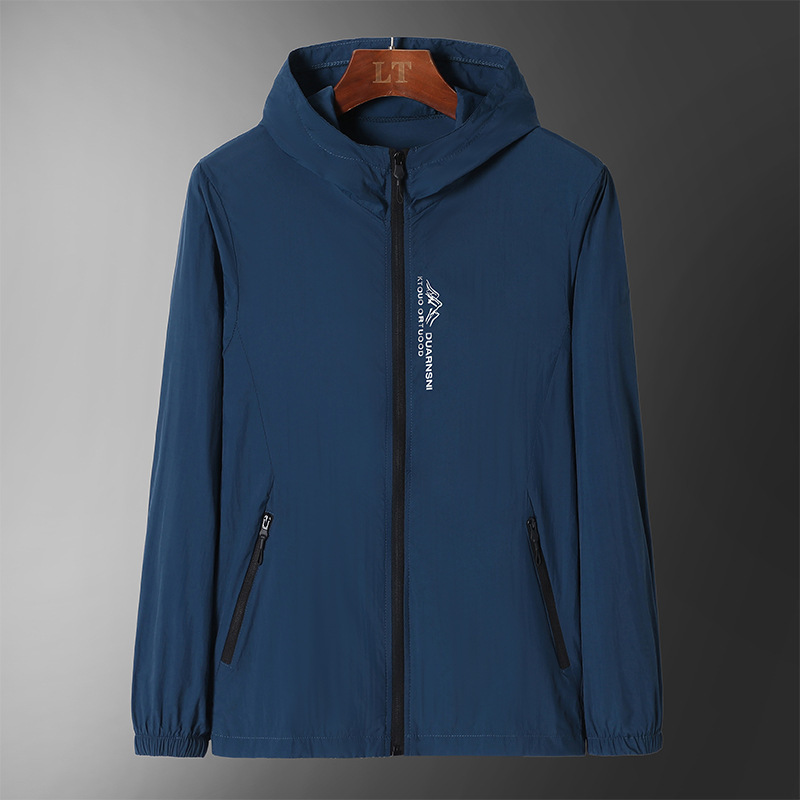 Men's sun protection clothing summer outdoor ultra-thin breathable waterproof skin windbreaker sun protection clothing jacket sun protection fishing clothing