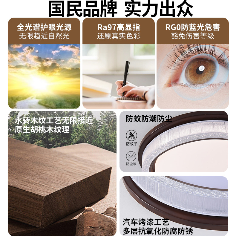 Lámpara de techo minimalista para dormitorio, protección ocular, modelo nuevo 2026, moderna, sencilla, de lujo, de alta gama, atmosférica, para estudio, 357L