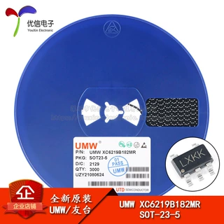 UMW XC6219B182MR SOT-23-5 1.8V/300mA 低压差线性稳压器LDO芯片