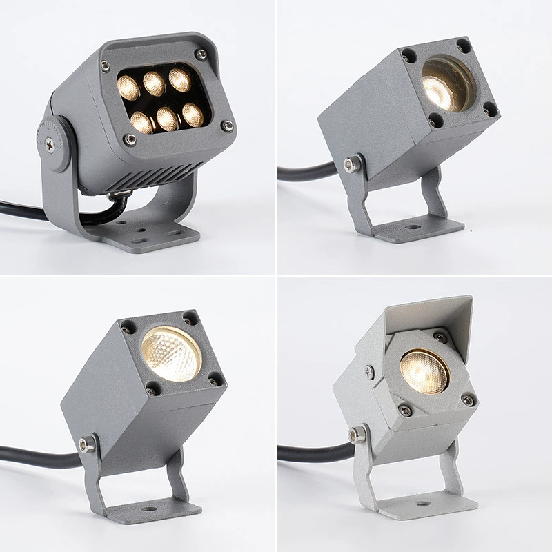 Квадратный маленький прожектор газон прожектор открытый водонепроницаемый маленький прожектор ландшафтный настенный светильник