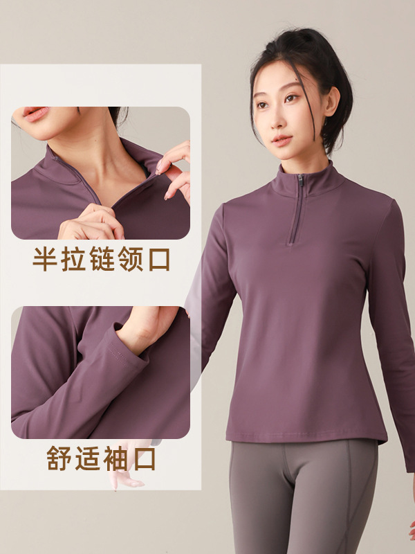 Ropa de yoga de primavera para mujer, tops de fitness de manga larga, nueva ropa de correr de secado rápido, ropa deportiva de entrenamiento ajustada para mujer, en stock