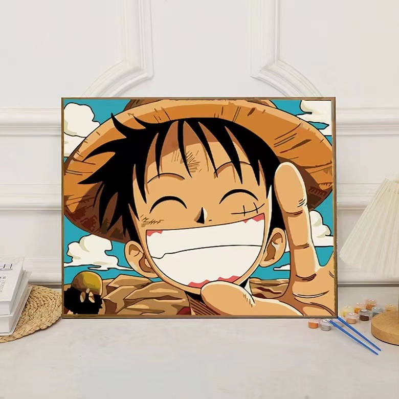 Esponja bebé Naruto digital al por mayor pintura al óleo DIY color relleno hecho a mano de dibujos animados papelería tienda puesto una generación