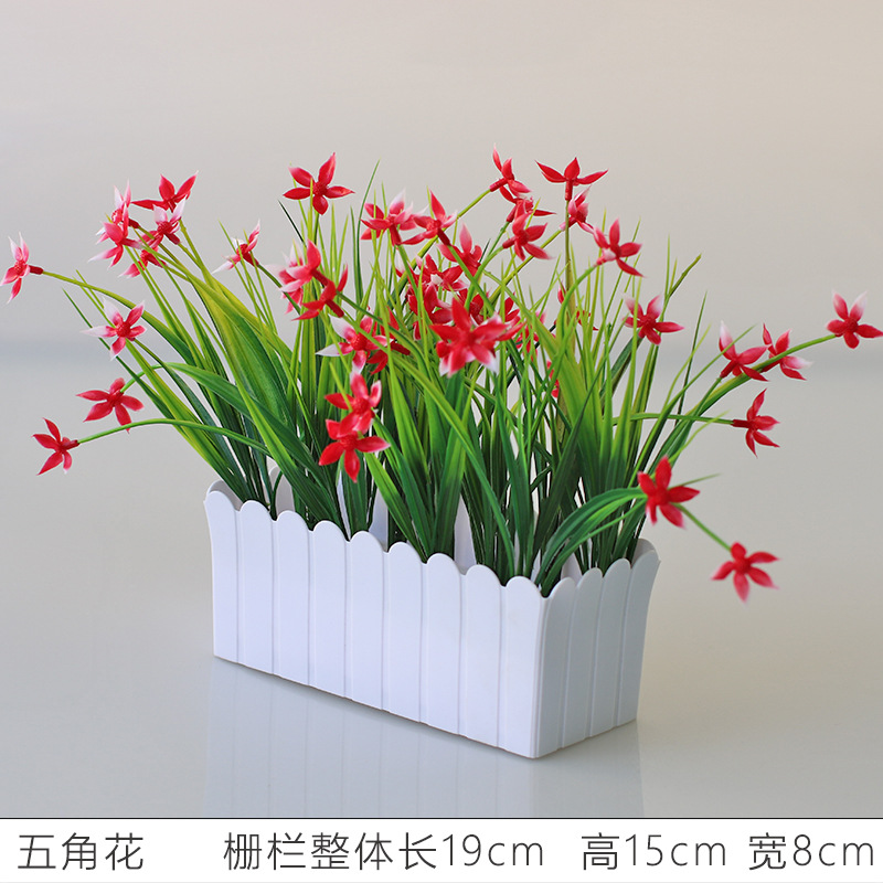 Flor artificial jardín de flores de plástico traje de valla de flores artificiales decoración de la ventana interior y exterior decoración floral decoración de la Mesa maceta flor