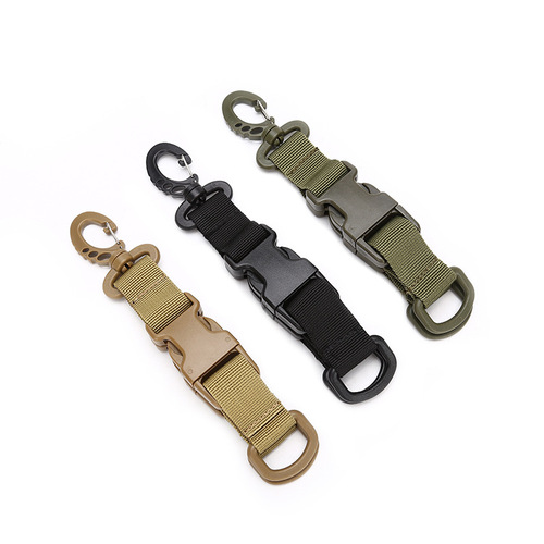 Nylon webbing universal buckle outdoor mountaineering swivel buckle waist hanging key D ring buckle tactical double-detachable butterfly buckle