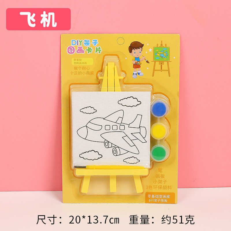 Caricatura infantil DIY tablero de dibujo pintado graffiti pintado tablero de pintura estante de escritorio juguetes al por mayor