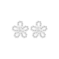 Серия Flower Dream белый цветок зажим для ушей Женский без пирсинга ниша уха кость зажим летние серьги