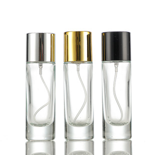 Manufacturer's Ready-Made Simple 30ml Perfume Glass Bottle Sample Portable Press Spray Cosmetics Bottle Thick Bottom