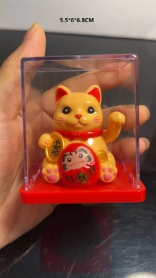 Wholesale 2inch Waving Hand Bring in Car ornaments - 25inch-668cm-8011-yellow-2inch-qian-duoduo-lucky-cat