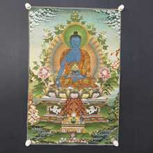 唐卡手绘diy西藏普贤本命佛十二生肖唐卡填色线稿白描金临摹挂画