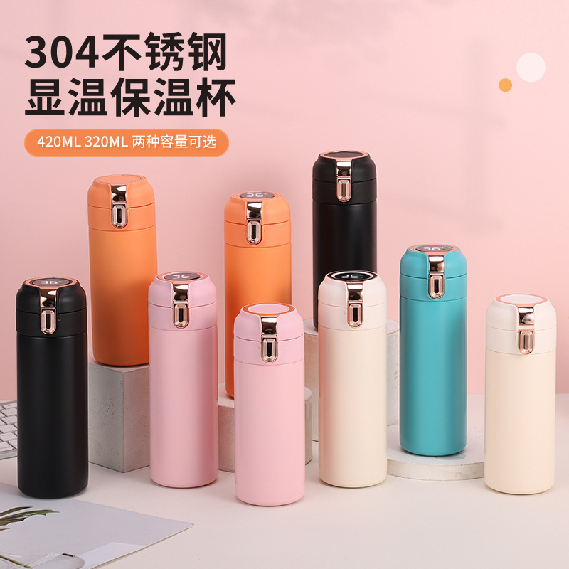 factory direct supply 304 stainless steel vacuum cup sealed leakproof belt tumbler simple portable gift cup with handle