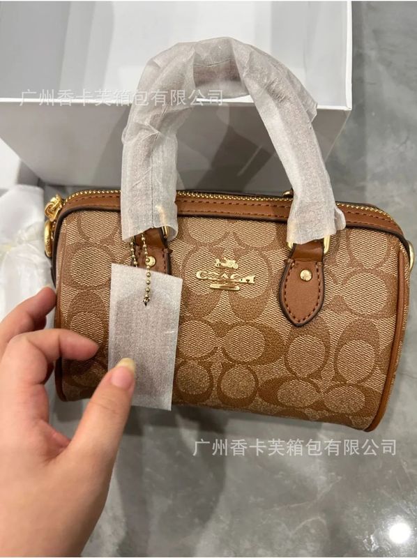 蔻家高品质Rowan迷你波士顿枕头包百搭经典老花单肩斜挎包手提包|undefined