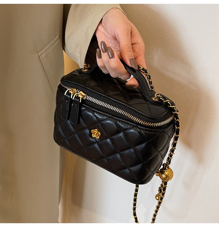 Kleine vierkante doos camelia diamant raster ketting doos, kleine tas enkele schouder crossbody tas, dames handtas_voghion.com