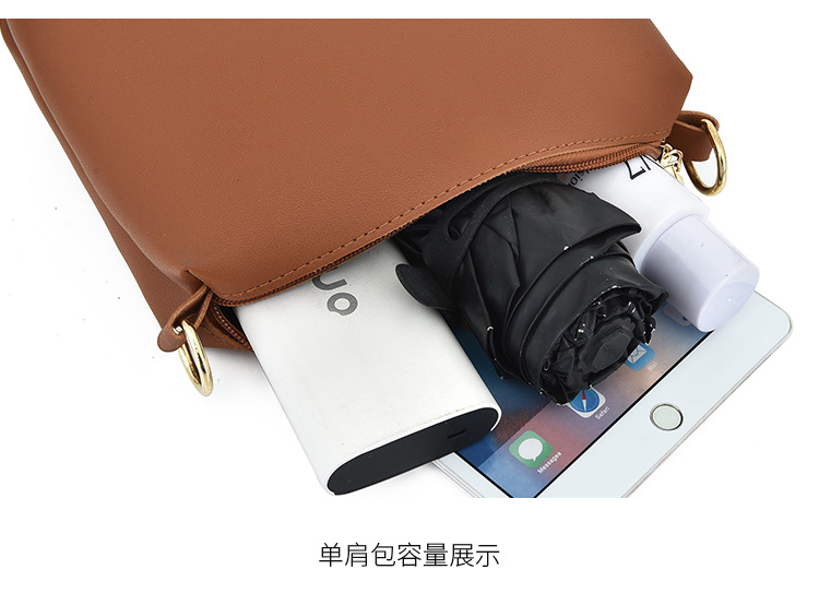 New 2024 foreign trade mother-daughter bag three-piece set, European and American fashion single-shoulder crossbody bag, versatile rivet hand-held large bag undefined