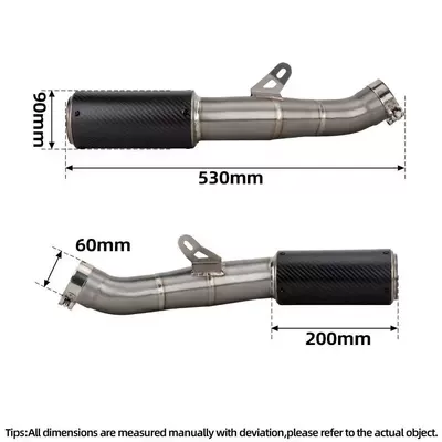 carbon fiber modified – Motorcycle exhaust pipe