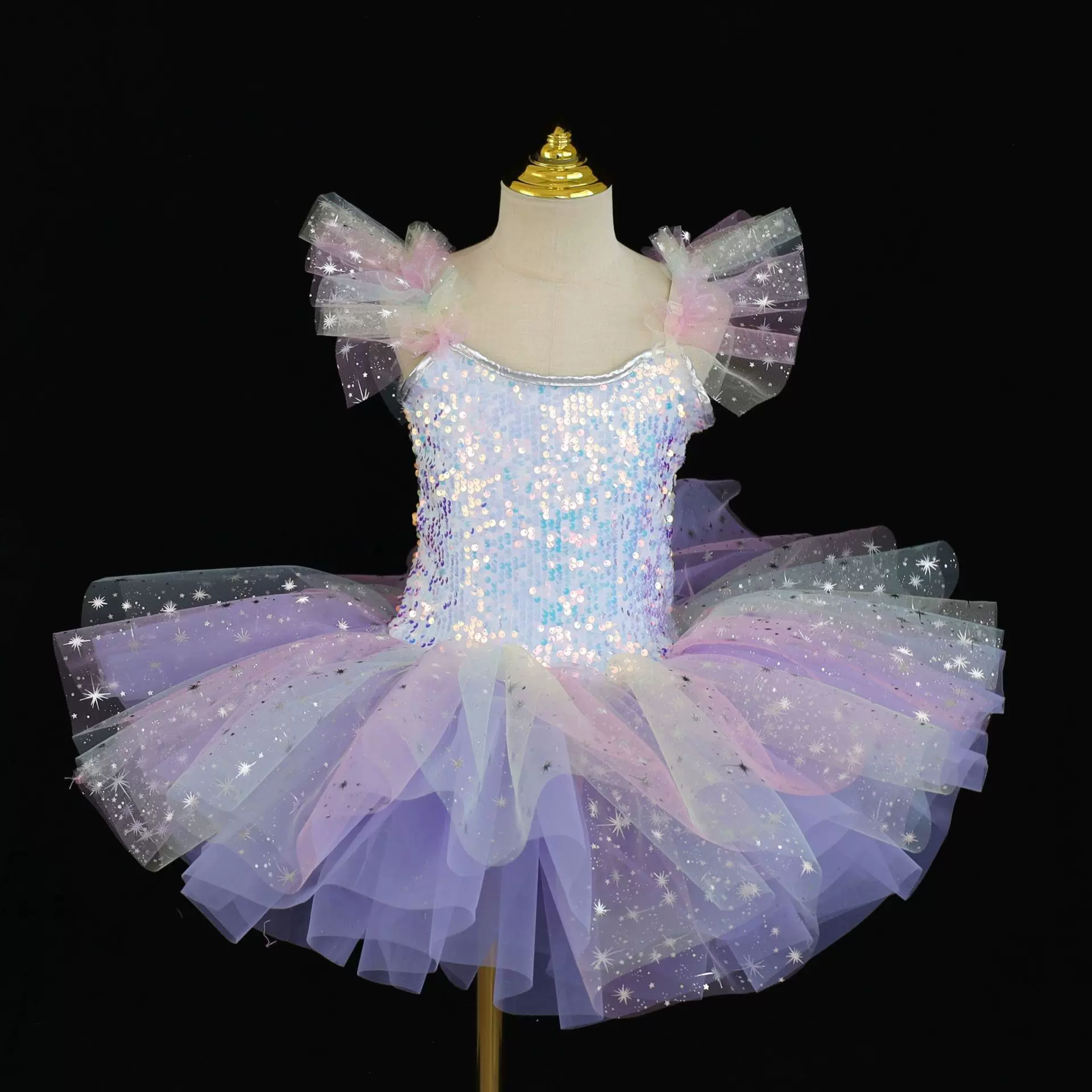 儿童六一舞蹈裙芭蕾女童小天鹅舞蹈服幼儿园宝宝跳舞蓬蓬纱裙童舞