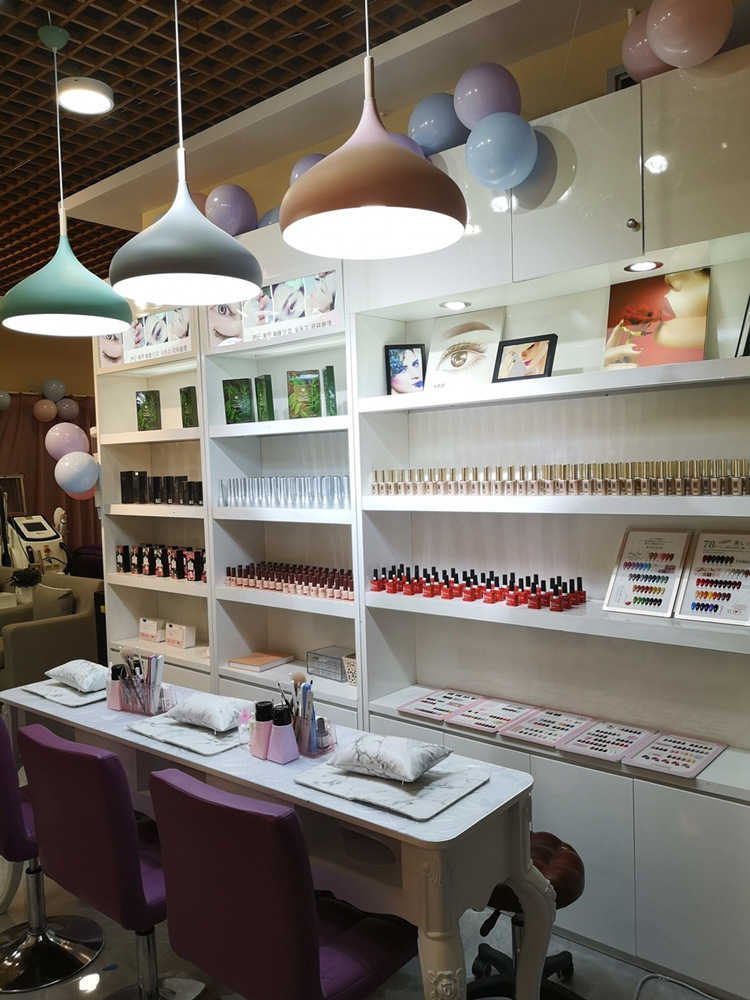 Modern minimalist single pendant light for clothing stores, beauty salons, nail salons, Nordic personalized creative macaron color lampshades