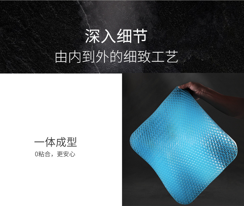 Summer Car Cool Cushion Monolithic Gel Seat Cushion Honeycomb Breathable Silicone Cool Car Cushion Office Cushion