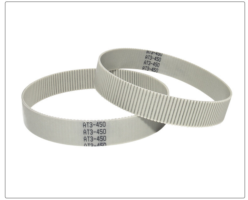 At3-450 Gray Ring Polyurethane Steel Wire Timing Belt Industrial Belt Seamless Wear-Resistant Gray Transmission Belt