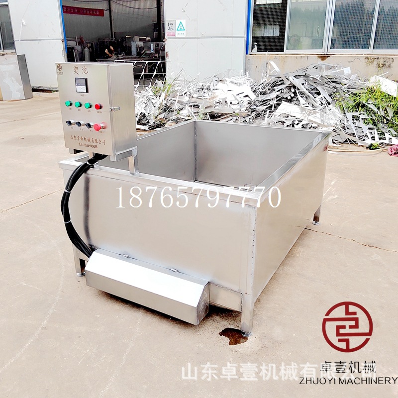 烫猪池恒温电加热烫池 双层不锈钢烫猪池 屠宰流水线整猪热烫池