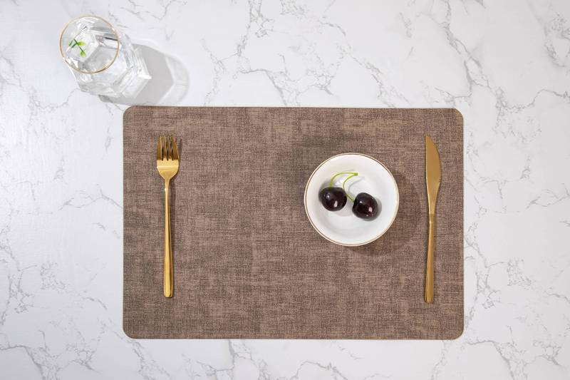 北欧insシンプルなテーブルマット革のテーブルマット両面アイデアpu洋食マットスポット卸売り防水断熱マット|undefined